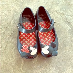 Mini Melissa Minnie/Mickey Mary Janes - Size 9